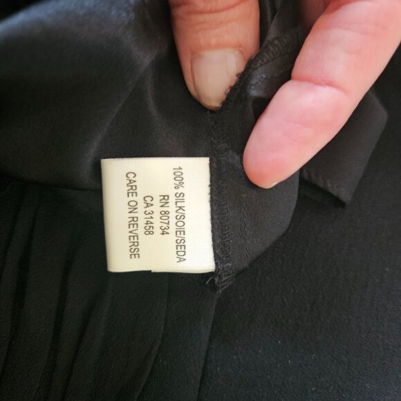 BCBGMaxAzria Black Cocktail Dress 100% Silk Size 10 - Picture 5 of 7